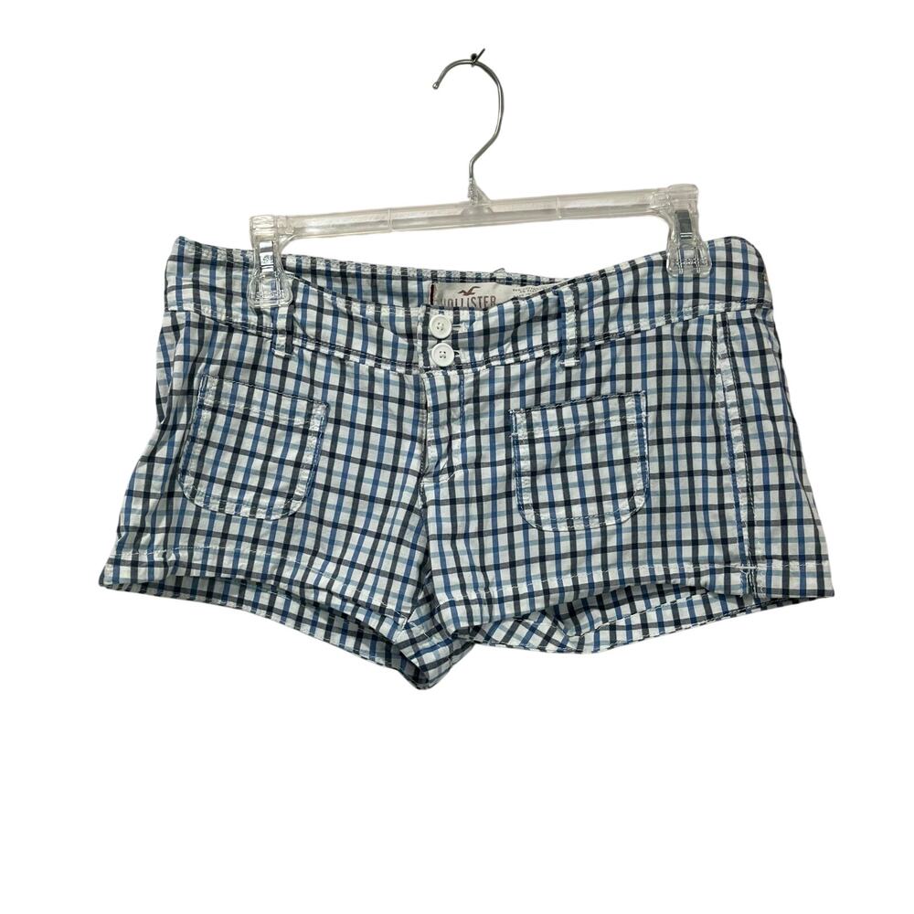 Hollister Blue Gingham Shorts Cottagecore Y2K Summer Preppy Mini Shorts‎